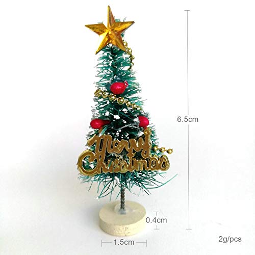 witgift Puppenhaus Zubehör Weihnachtsbaum Miniatur Weihnachtsdeko Garten Dekoration Puppenstube Weihnachten Ornamente – Bild 3