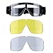 ZJchao Airsoft X800 Tactical Goggle Glasses Gx1000, Black/Yellow/Transparent
