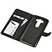 LG V10 Case, Abacus24-7 Leather Wallet with Flip Cover and Stand, Black