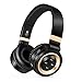 Sound Intone P6 Wireless Headphones with Microphone and Volume Control for Cellphones iPhone Laptop TV (Black Gold)