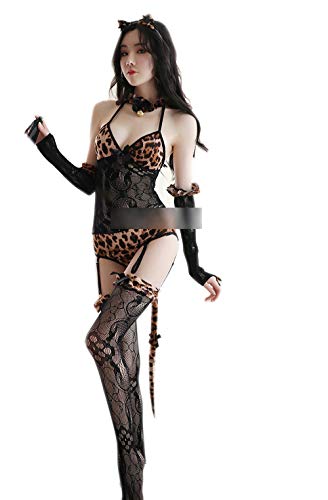 41MiHr4FwwL Conjunto de lencería para mujer, ropa interior de leopardo, conejo, cosplay, lencería babydoll Conjunto de lencería para mujer, ropa interior de leopardo, conejo, cosplay, lencería babydoll