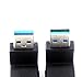 JEVIT USB 3.0 up Down Male to Female Extension Adapter Combo Upward and Downward 90 Degree Right Angle USB 3.0 Super-Speed Connector Adapte Coupler