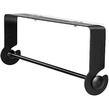 Nieifi Paper Towel Holder under Cabinet Wall Mounted Rustroof for Kitchen Adhesive No Drilling Black