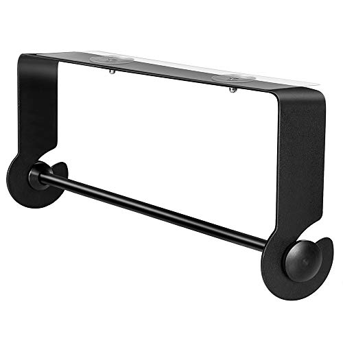 Nieifi Paper Towel Holder under Cabinet Wall Mounted Rustroof for Kitchen Adhesive No Drilling Black - Thumbnail 7