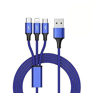 Micro usb ケーブル / Type c / ライトニング 【3in1】 充電ケーブル 3A急速充電 高速データ転送対応