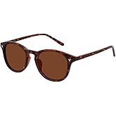 Fullwosing Myopia Nearsighted Glasses -0.50 to -6.00 Stylish Tinted Brown Polarized Sunglasses for Men Women Black or Tortoise Frame (-1.00, Tortoise)