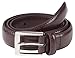 Sportoli Mens Classic Stitched Genuine Leather Uniform Belt - Brown (36)