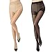 MANZI Women's Black (3 Pairs) Nude (3 Pairs) Sheer Soft Tight Size L