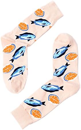 Harajuku Kawaii Pastel Long Socks Salmon Pattern