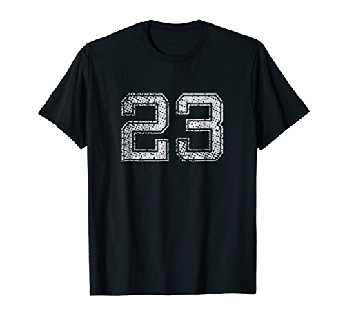 Number # 23 Numbered retro Style Birthday T-ShirtOEKO-TEX STANDARD 100