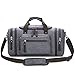 Toupons Canvas Duffel Bag Small Carry-on Bag Overnight Bag Weekender Bag for Men (Grey)
