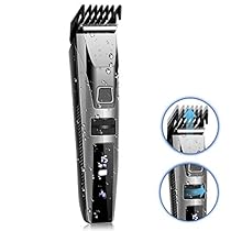 Cortapelos Impermeable con Peine-guía todo en uno Cortadora de Pelo con Pantalla LED Maquina Cortar Pelo Profesional Batería Recargable