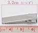 JGFinds Silver Tone Blank Hair Clips for DIY Crafts & Hair Accessories, 50 Pack (32 x 7mm)