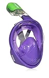 Easy Snorkel 180°View and Anti-fog Full Face Snorkel Mask,  Small/Medium - Purple