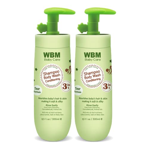 WBM Care 3-in-1 Baby Shampoo, Body Wash & Conditioner (10 oz, Pack of 2) offers…