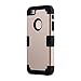 iPhone SE Case, Pandawell Hybrid Heavy Duty Shockproof Full-Body Protective Case with Dual Layer [Hard PC+ Soft Silicone] Impact Protection for Apple iPhone SE/iPhone 5 SE - Gold/Black