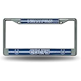 NFL Indianapolis Colts Bling Chrome License Plate Frame with Glitter Accent