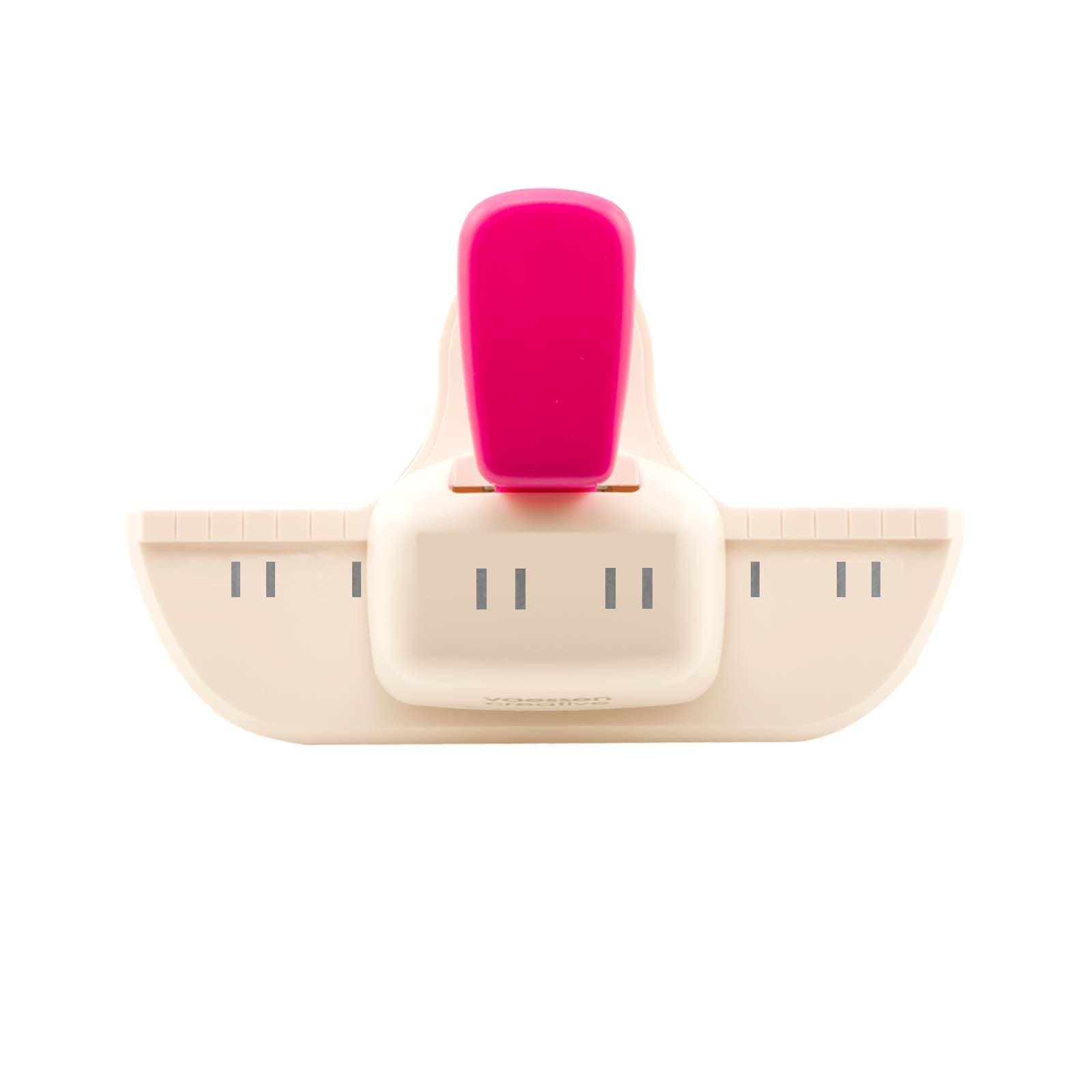 Vaessen Creative Border Punch - Ribbon Weave - 6,4 x 3,1 cm - Circle Punch for Card Making and Crafting