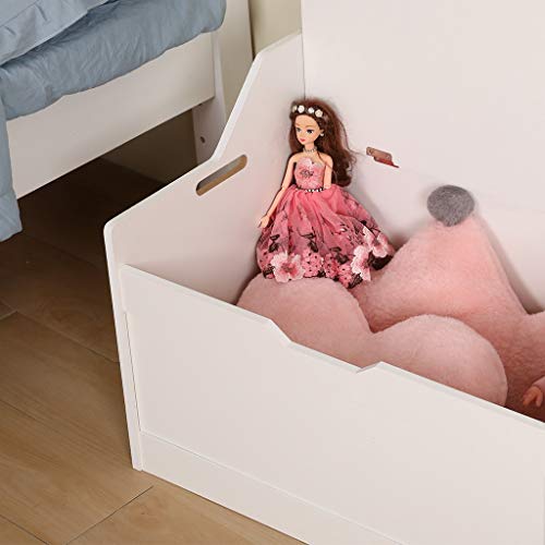 Wooden Toy Chest, Sturdy Wooden Chest - Board Outdoor Storage Box for Patio Furniture Cushions, Deluxe Toy Box, 24.4 x 15.7 x 18.1 inches (62x40x46cm) - Thumbnail 4