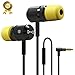 Marsno M1943 Earbuds Audio in-Ear Headphones with Microphone Noise Isolating in-Ear Memory Foam - Ear Buds with Powerful Bass and Pure Sound - [ 3.5mm Jack, Premium Aluminum Construction ] Black