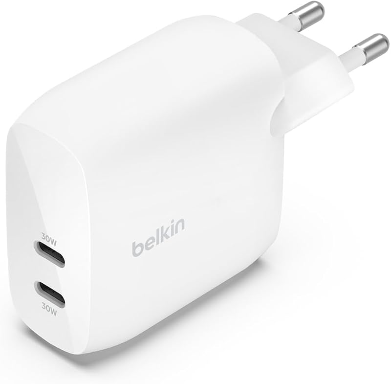 BoostCharge 60W USB C Ladegerät, 2 Anschlüsse, PPS Schnellladegerät