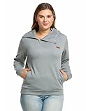 Meaneor Women Plus Size Tunnel Neck Long Sleeve Pullover Pockets Hoodie Sweatshirt (L-4XL)