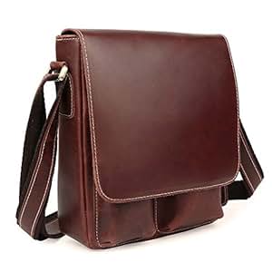 Tiding Handmade Men's Retro Genuine Leather Crossbody Bag