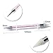 NMKL38 Dual Ended Pink Wax Nail Rhinestones Picker Pencil Nail Art Design Dotting Pen Crystal Diamond Acrylic Handle Manicure Gem Pick Up Applicator Tool with Storage Case