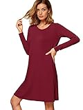 SheIn Women's Long Sleeve Casual Loose Dress