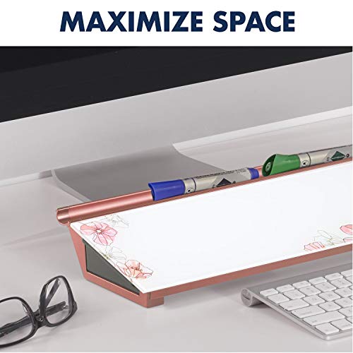 Quartet Glass Desktop Computer Pad, 18" x 6", Whiteboard, Dry Erase