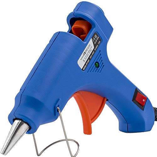 MYFOXI Hot Glue Gun Kit with 25 Refill Sticks - 20W High Temp Gluing Pen for Crafts, Jewelry Making, Wood Art, Fabric - Small Mini Glue Gun Safe for Kids - On Off Safety Switch, Stand, No Drip Tip