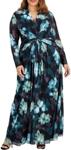 anne klein women's printed mock neck tiered midi dress Anne Klein Womens Black Amaranth Multi Floral Print Tiered Midi Dress Size L NWT