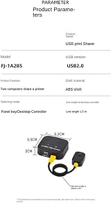 Durratou USB KVM Switch 2 Computers Keyboard Mouse Printer Sharer view 4