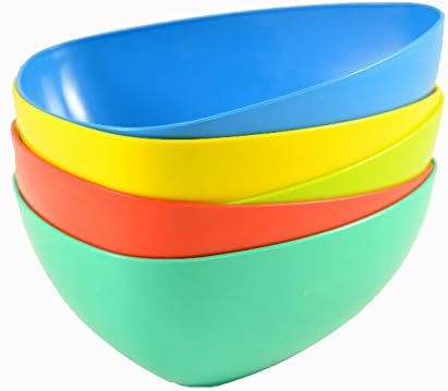 Actionware Plastic Bowl (Set of 5, Multicolor)