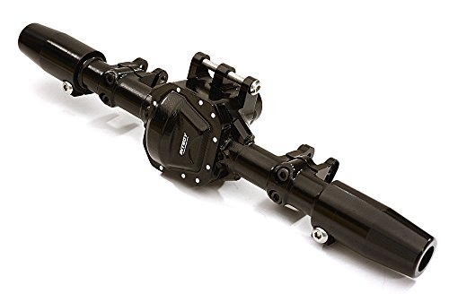 Integy RC Model Hop-ups C27153BLACK Billet Machined Complete Rear Axle Housing Assembly for Axial 1/10 SCX10 II