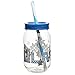 Zak! Designs Tritan Mason Jar Tumbler with Screw-on Lid and Straw featuring Olaf from Frozen, Break-resistant and BPA-free Plastic, 19 oz.