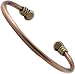 Men Women Copper Magnetic Bracelet Bangle with Brass Ends for Healing Arthritis Pain Relief Mcb30