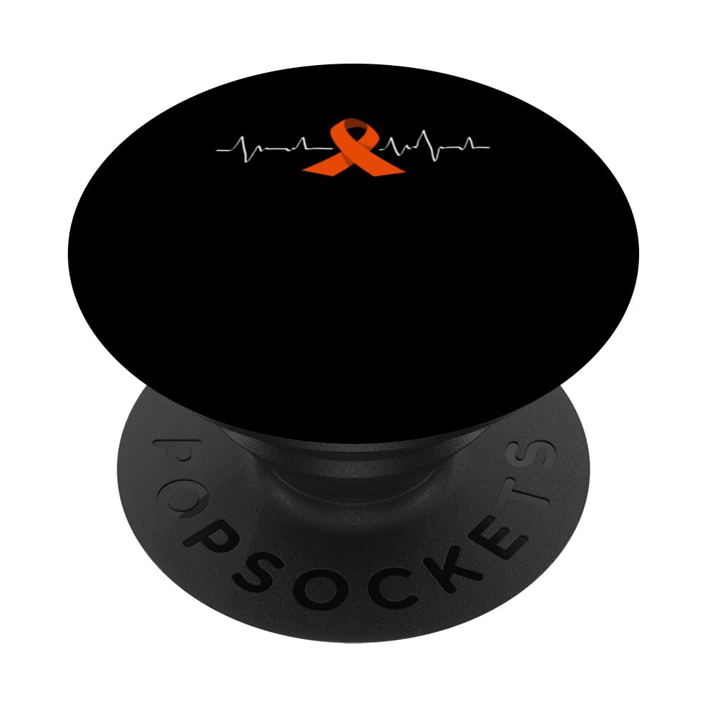 Heartbeat Products Leukemia Ribbon Leukemia Awareness PopSockets Swappable PopGrip