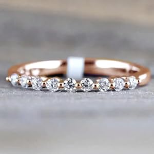 Classic Zirconia Half Eternity Rings for Women Simple Thin Rings Engagement Wedding Rings Jewelry