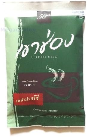 Khao Shong Thai Instant Coffee Mix Powder 3 in 1 Espresso Made in Thailand by Khao Shong