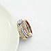 Yoursfs 3Pcs Color Stacking Ring Sets Pave Mirco Austrian Crystal Trinity Crystal Rings for Women