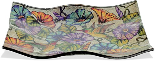 AngelStar Hummingbird 8 Inch Square Glass Plate