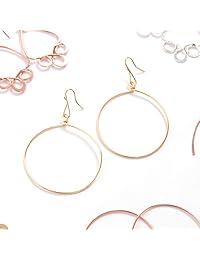 Humble Chic Circle Dangle Earrings - Hypoallergenic Geometric Thin Round Drop Hoops for Women