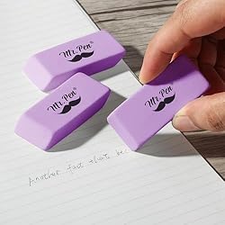 Mr. Pen- Erasers, 12 Pack, Purple Pencil