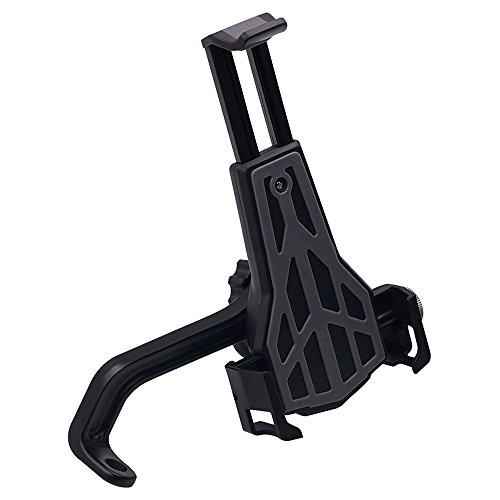 Bike Mount Phone Holder Adjustable Motorcycle Rear View Mirror Cell Phone Cradle Holder for Bicycle MTB Bike Fits iPhone 6, iPhone 7, iPhone 8, Samsung Galaxy S7, S6 & GPS, Black/Grey