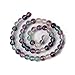 Qiwan 45PCS 8mm Natural Fluorite Gemstone Smooth Round Loose Beads for DIY Jewelry Making Crystal Energy Stone Healing Power 1 Strand 15