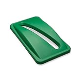 Rubbermaid FG270388GRN 4555312 Paper Slot Lid for Slim Jim Recycling Container, Green