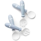BabyBj&ouml;rn Baby Spoon and Fork, 4 pcs, Powder Blue
