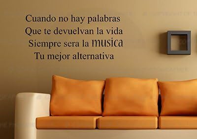Amazon Com Palabras Y Musica Spanish Vinyl Wall Decal Quote