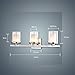 CLAXY Ecopower Lighting Mordern Glass & Metal 3-Lights Wall Sconce